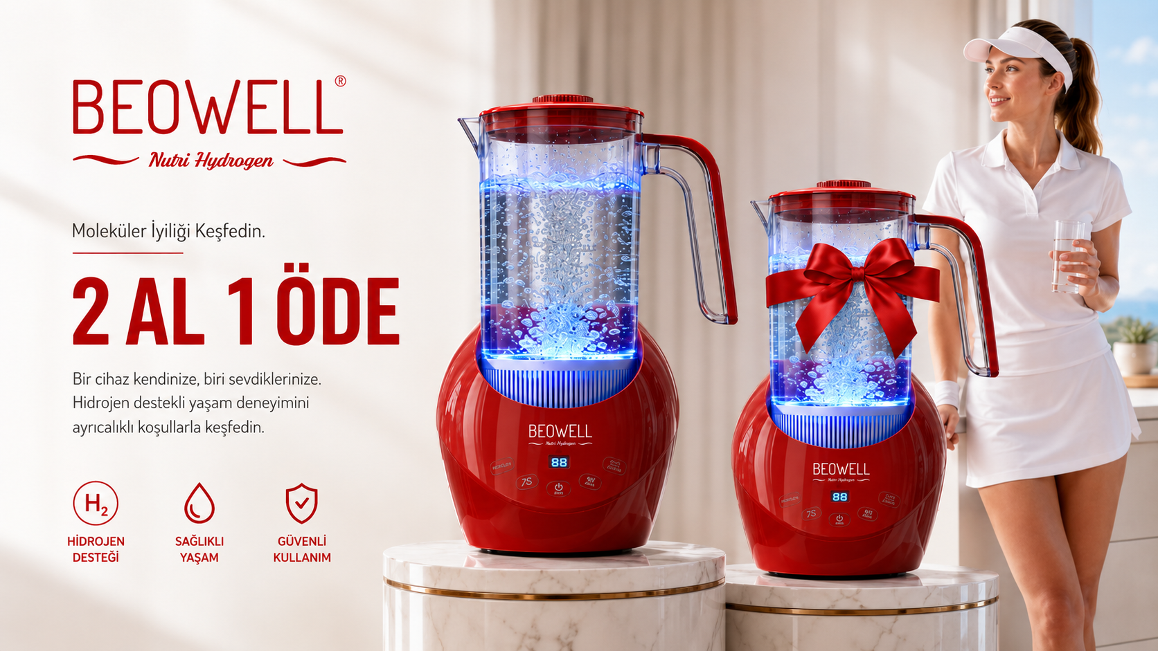 Beowell Nutri Hydrogen 2 Al 1 Öde kampanya görseli - hediye kampanyası