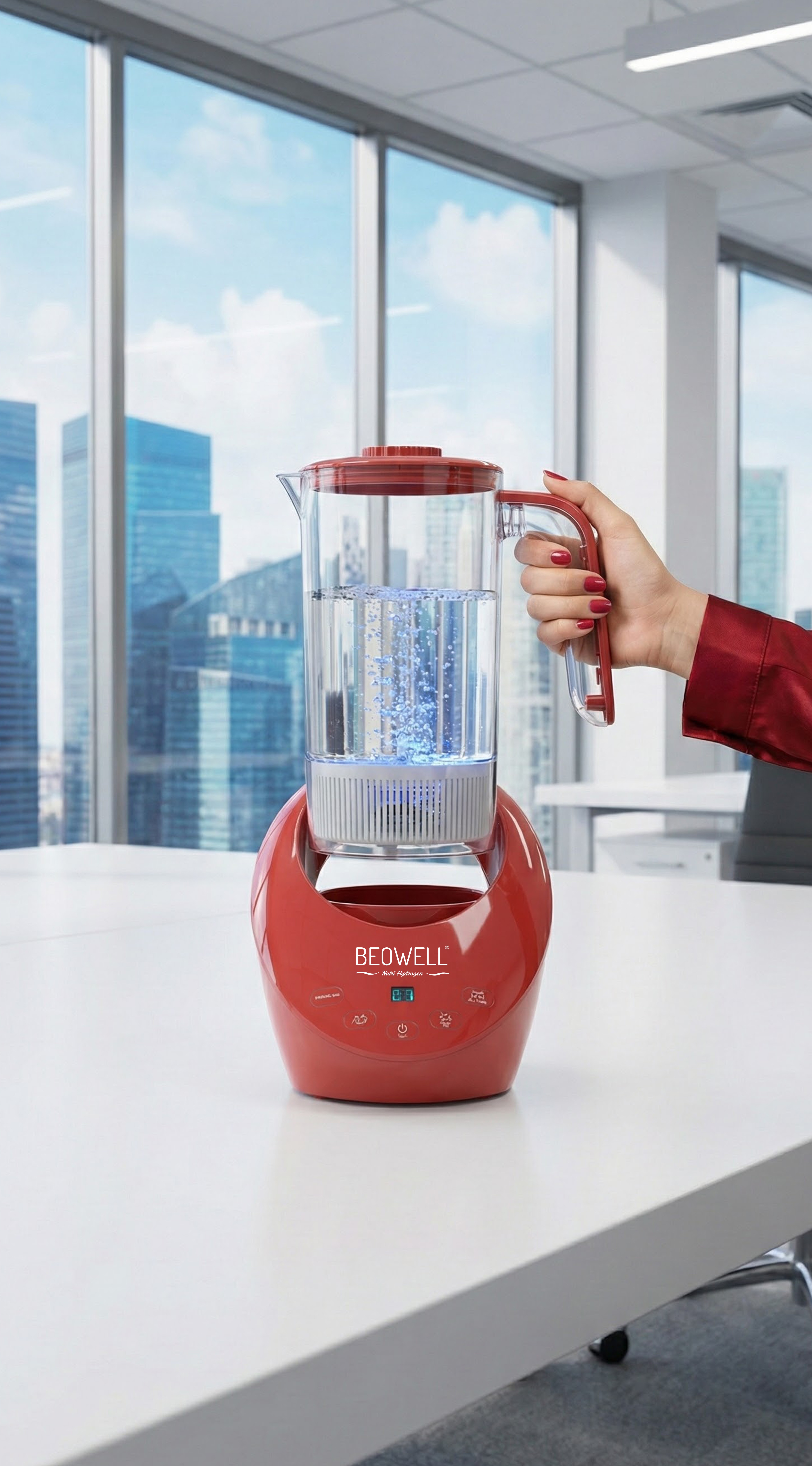Ofiste Beowell Nutri Hydrogen sürahisi