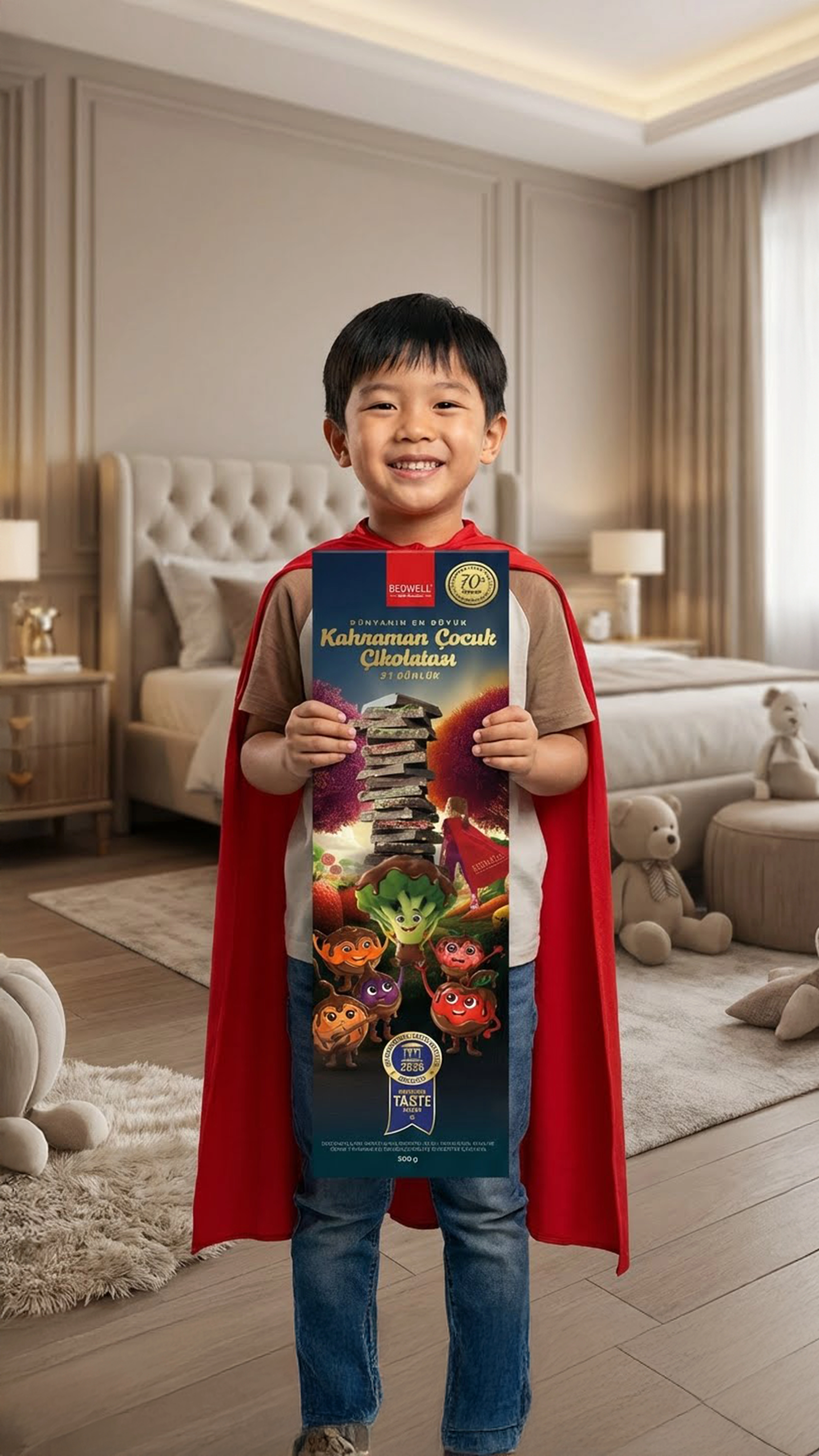 BEOWELL NUTRI CHOCOLATE KAHRAMAN ÇOCUK ÇİKOLATASI 