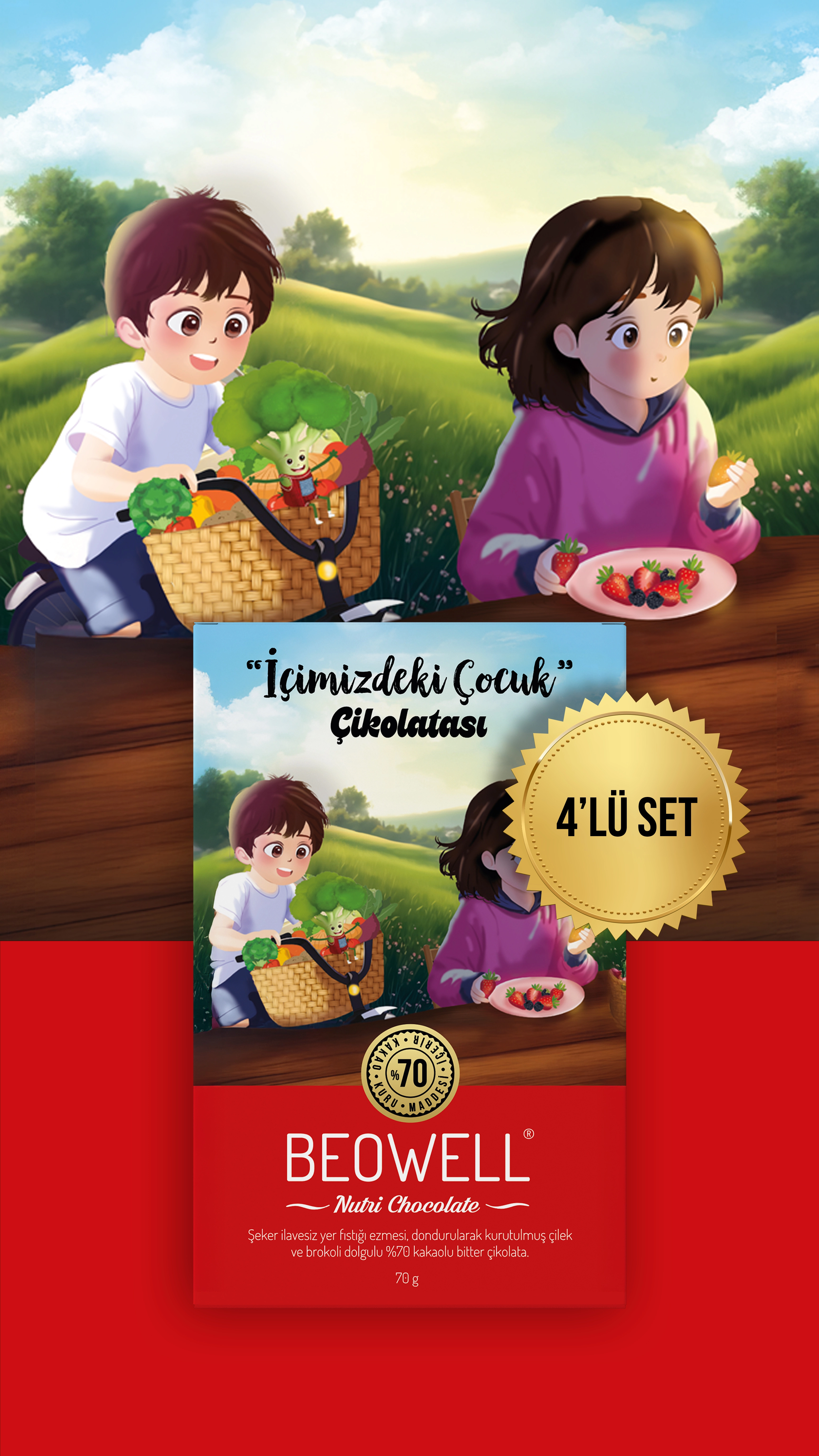 BEOWELL NUTRI CHOCOLATE – 4’LÜ SET İÇİMİZDEKİ ÇOCUK ÇİKOLATASI