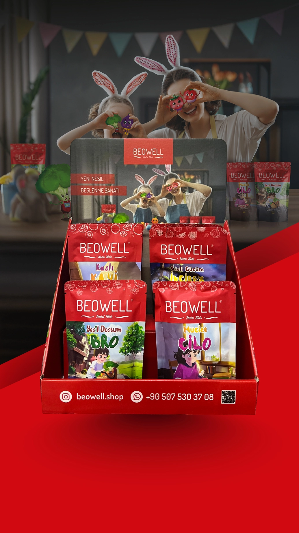 BEOWELL NUTRI KIDS - MASAÜSTÜ STANTLI ÜRÜN SETİ 