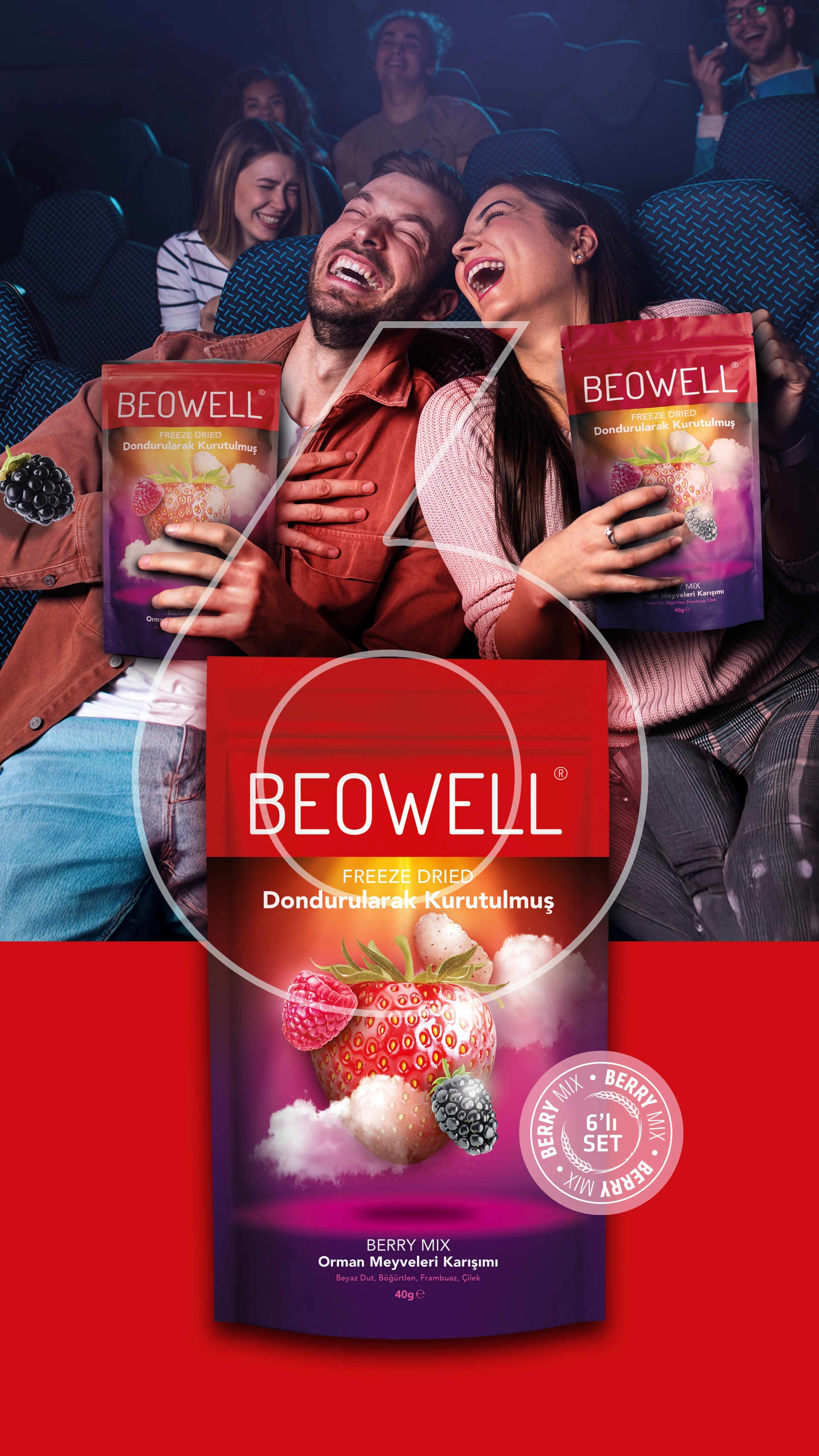 BERRY MIX 6’LI SET  | BEYAZ DUT, BÖĞÜRTLEN, FRAMBUAZ, ÇİLEK | ORMAN MEYVELERİ KARIŞIMI |