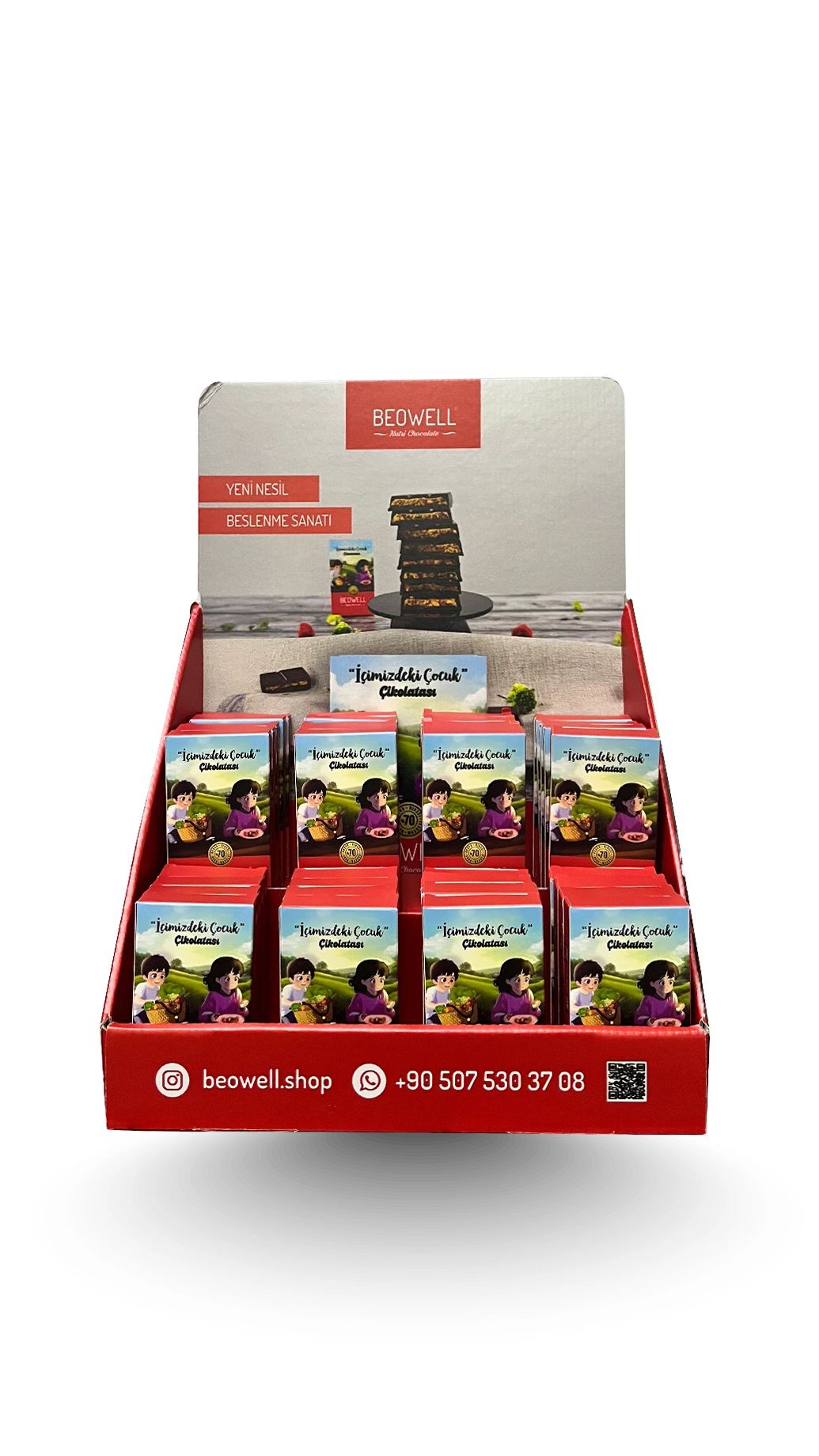 BEOWELL NUTRI CHOCOLATE MASAÜSTÜ STANTLI ÜRÜN SETİ