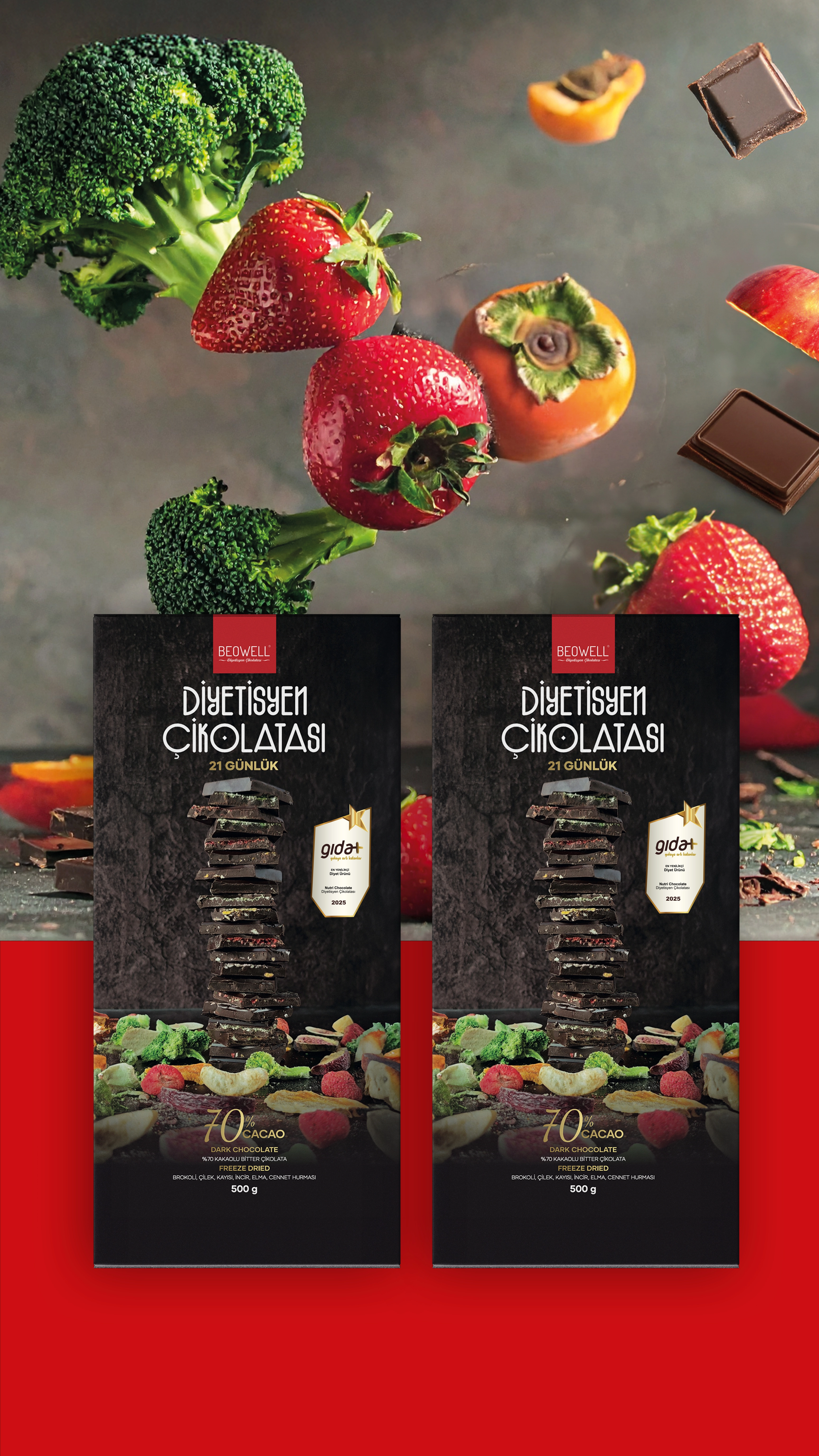 BEOWELL NUTRI CHOCOLATE – 2’Lİ SET DİYETİSYEN ÇİKOLATASI