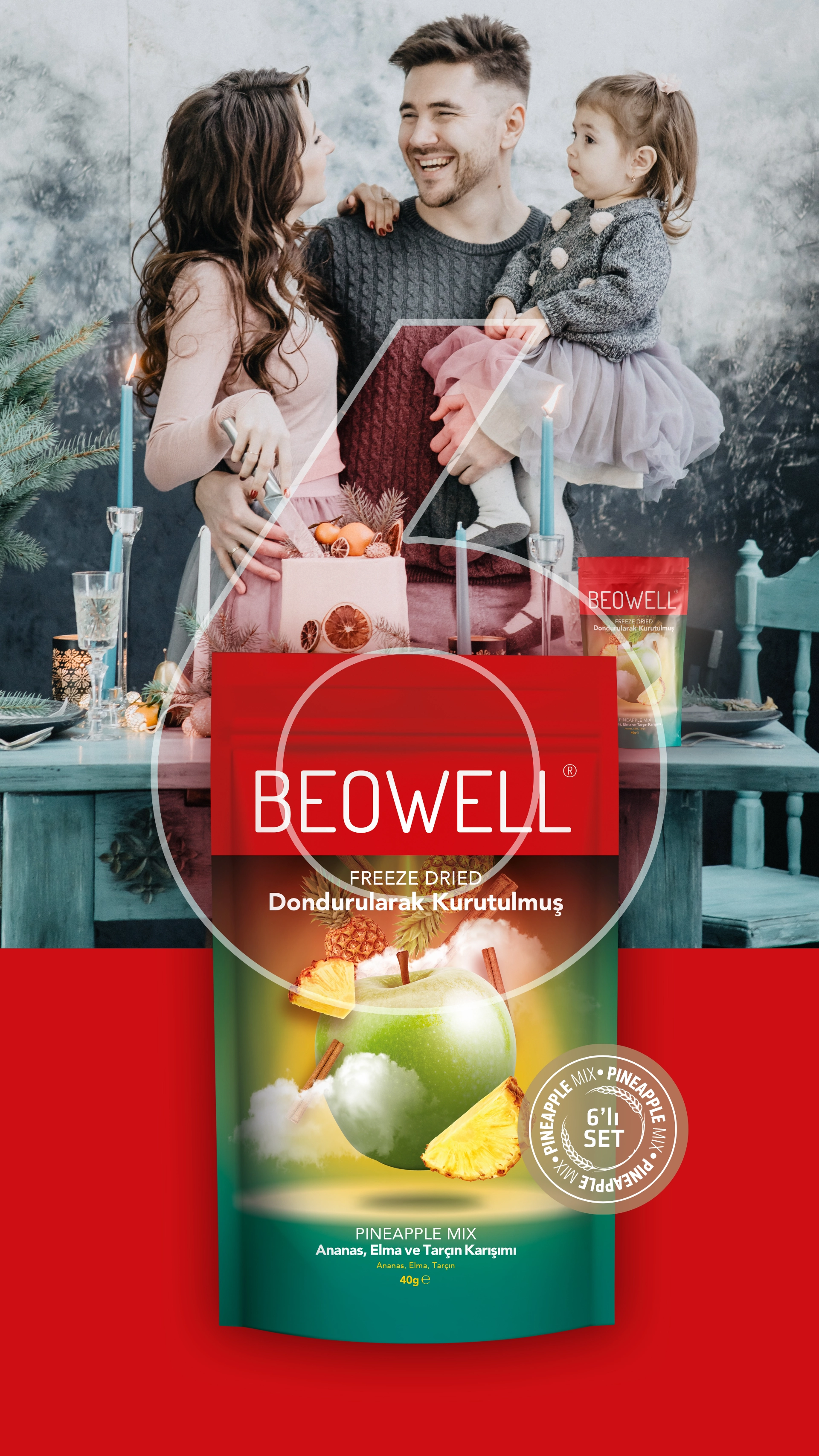 PINEAPPLE MIX 6’LI SET  | ANANAS, ELMA VE TARÇIN | ANANAS, ELMA VE TARÇIN KARIŞIMI |