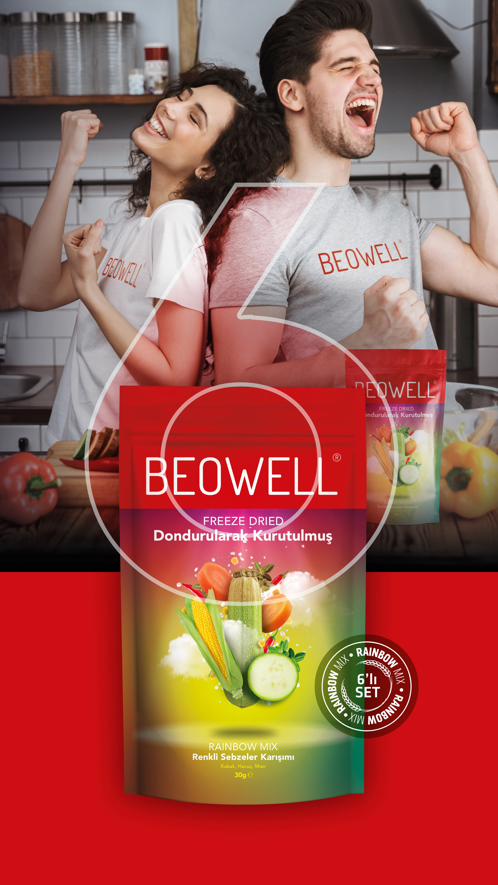 RAINBOW MIX 6’LI SET  |  KABAK, HAVUÇ, MISIR, KIRMIZI TOZ BİBER, KEKİK VE KAYA TUZU | RENKLİ SEBZELER KARIŞIMI|