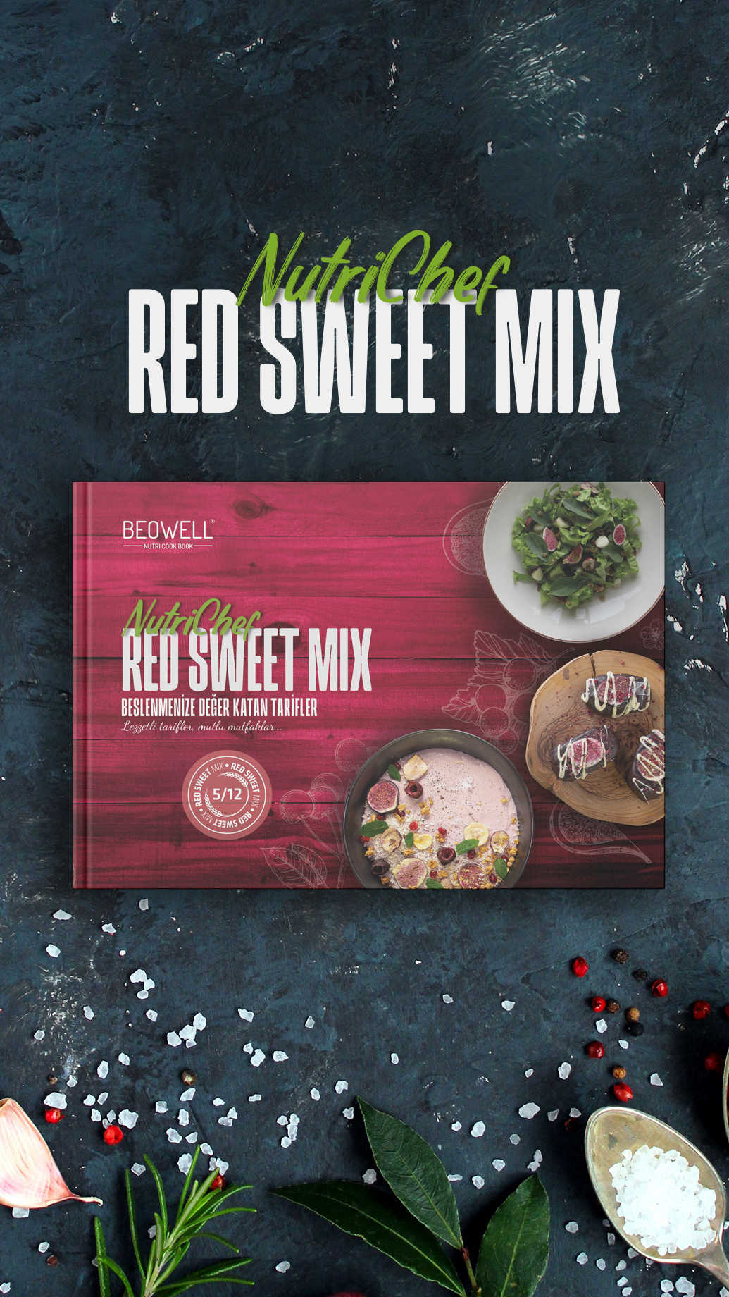NUTRI CHEF RED SWEET MIX COOK BOOK 