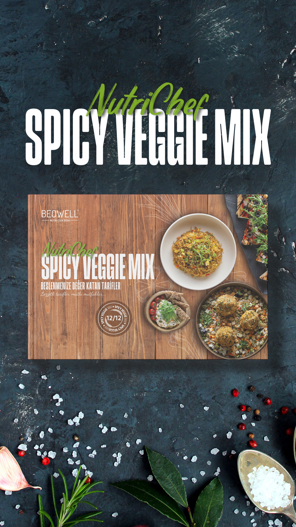 NUTRI CHEF SPICY VEGGIE MIX COOK BOOK 